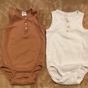 H&M tank top onesie bundle.  9M